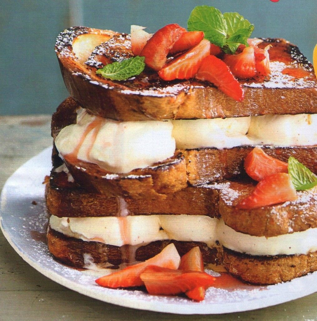 Pain Perdu Brioche Aux Fraises Et Glace Vanille L Atelier De