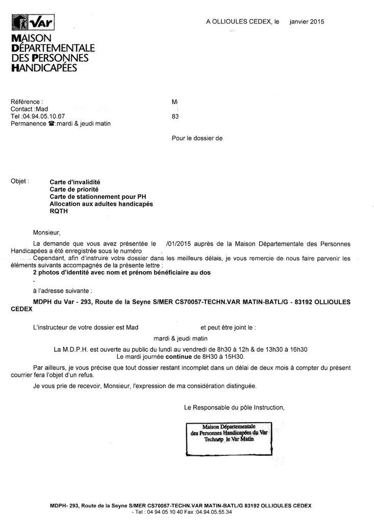 Modele Lettre Accuse Reception