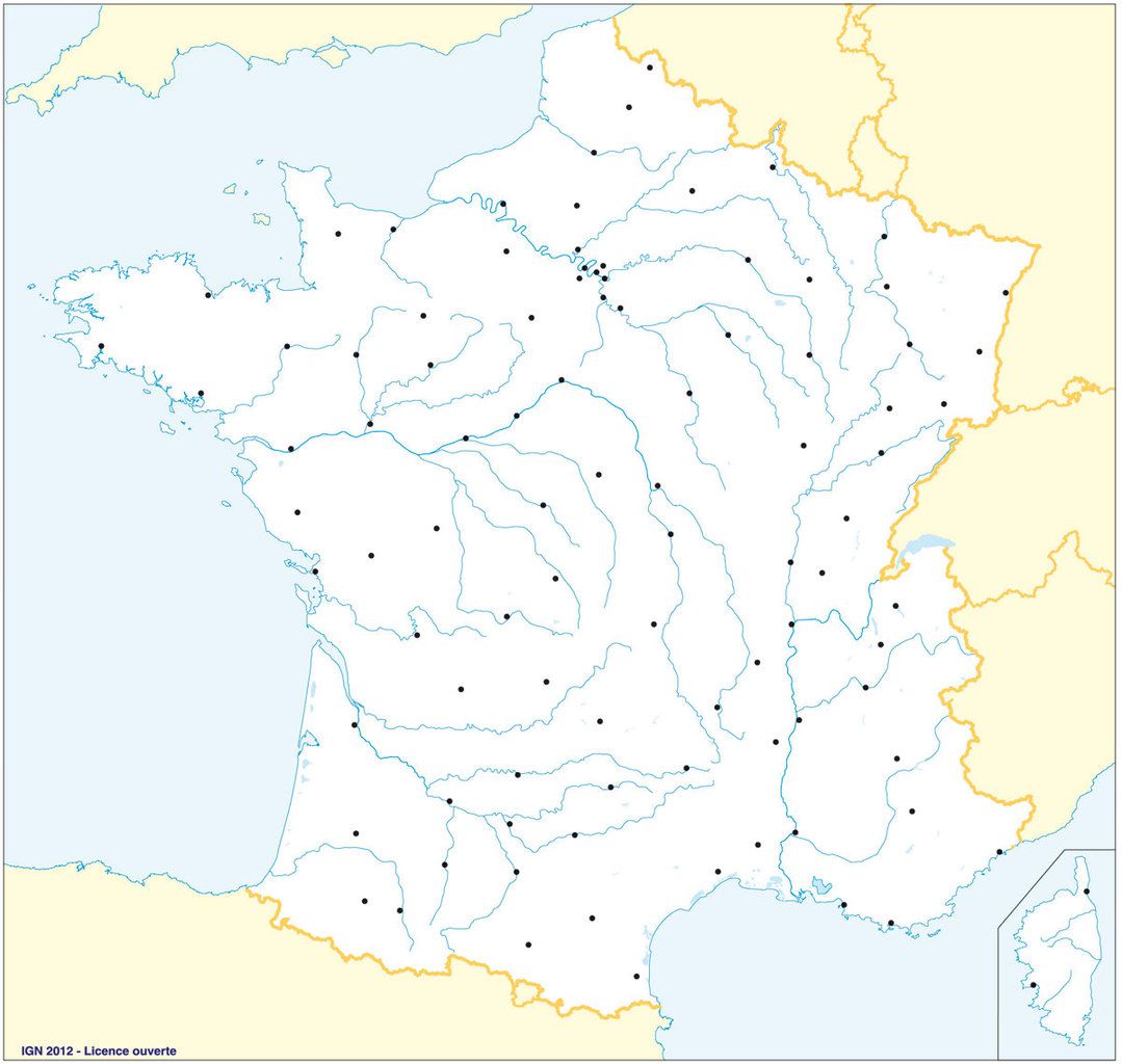 Les fonds de cartes vierges de la France proposés par l'IGN - Cartes de  France - Actualités