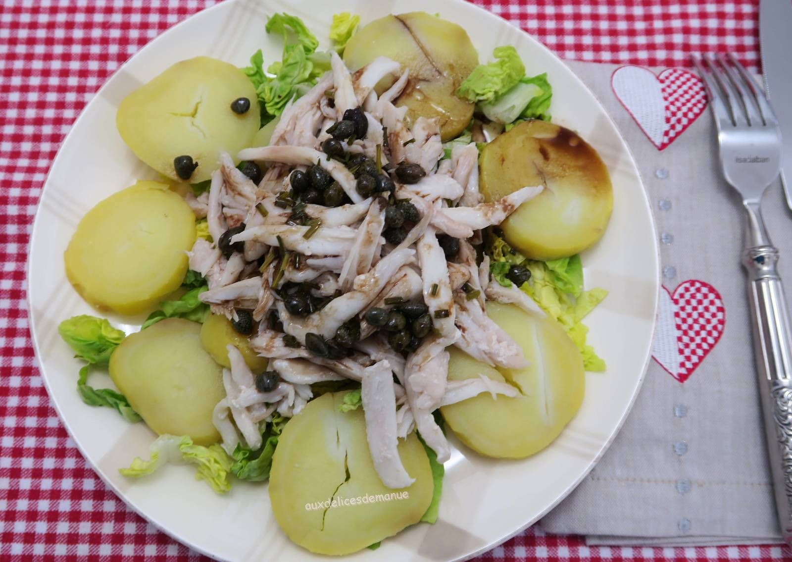 Salade De Raie Aux Pommes De Terre A La Vinaigrette Tiede Auxdelicesdemanue
