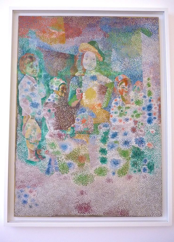 Picasso, le Retour du baptême, d'après le Nain ; Vuillard, la Berceuse : Marie-Roussel au lit ; Corot, la Petite Jeannette.