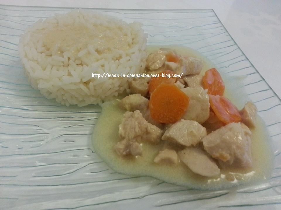 Blanquette de poulet rapide et copieuse