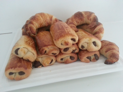 Pains au chocolat / croissants "illusion"