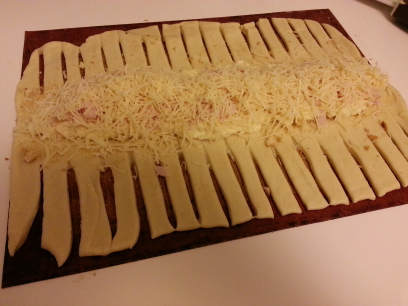 Tresse béchamel-jambon