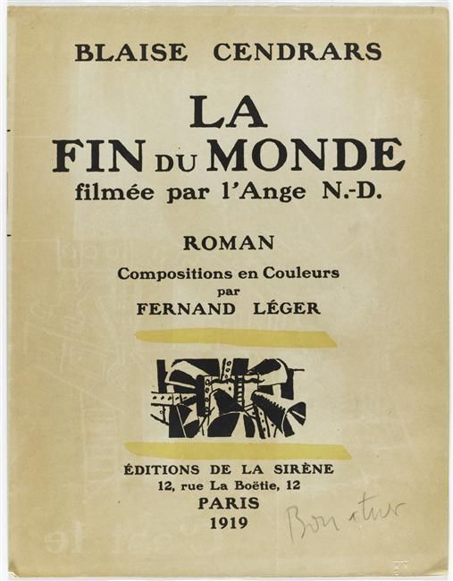 La fin du monde filmée par l'Ange Notre-Dame de Blaise Cendrars et Léger Fernand