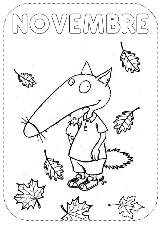 Novembre Page De Garde Cahier De Vie coloriages des mois pour le cahier de vie novembre