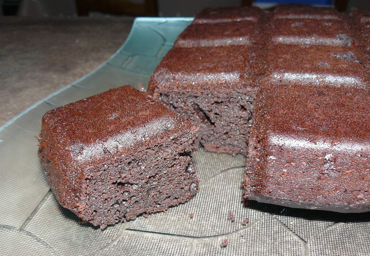 Gâteau fondant au chocolat et lait de coco (moule tablette)