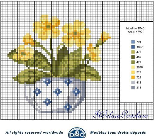 A proposito di fiori ... gradite lo schema di un bel vaso di primule?? -  Blog di iltelaiopovolaro.over-blog.it