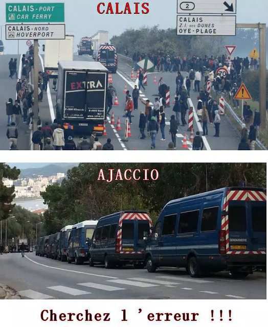 Ajaccio/Calais, cherchez l’erreur… 