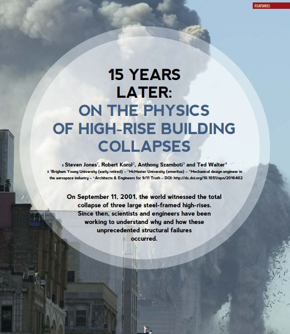 Enorme: Une étude scientifique conclut que les 3 tours du World Trade Center ont fait l'objet d'une démolition contrôlée