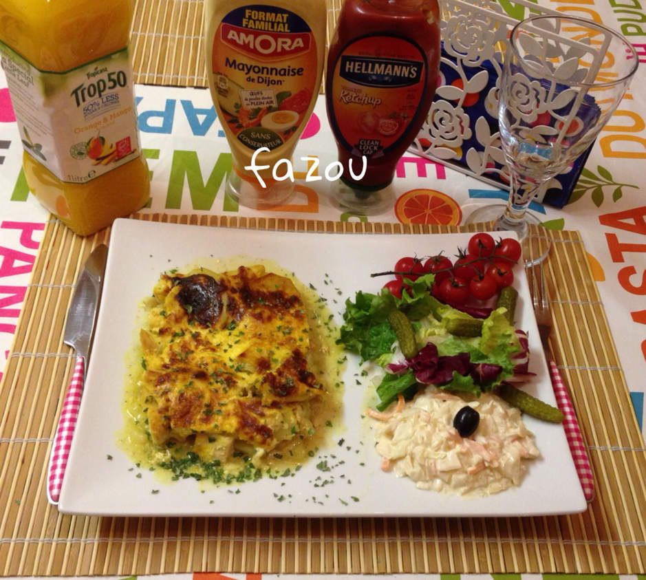 Gratin de pomme de terre et poulet Les délices de Fazou