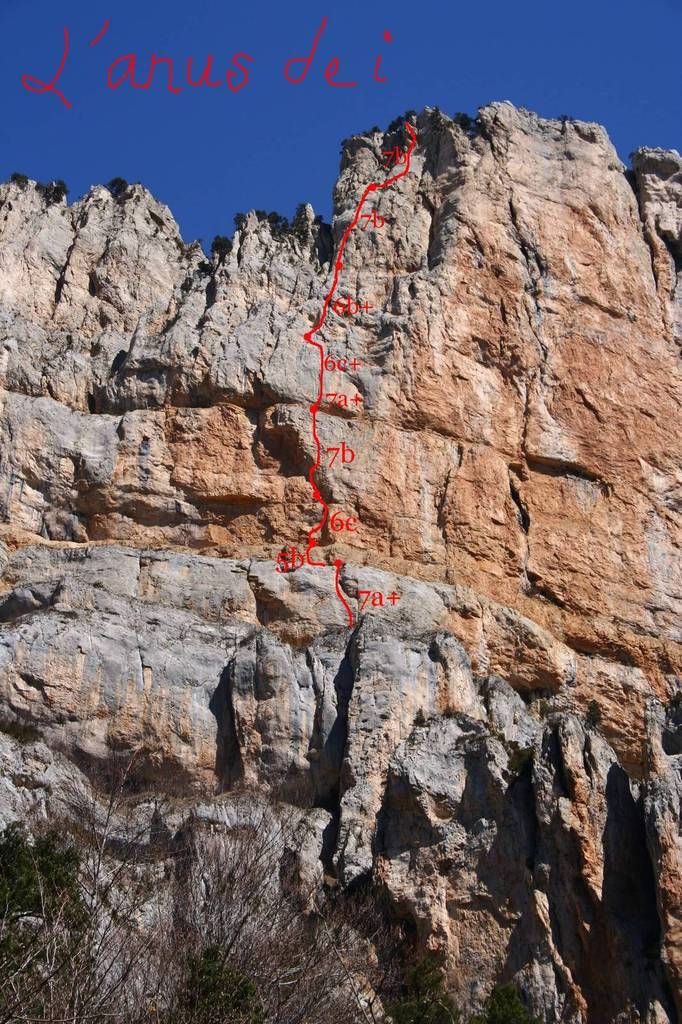 la partie haute au dessus de la vire