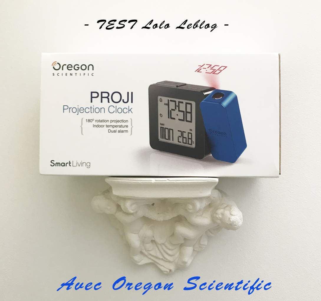 Réveil Oregon Scientific avec projection d'heure - Lolo Leblog