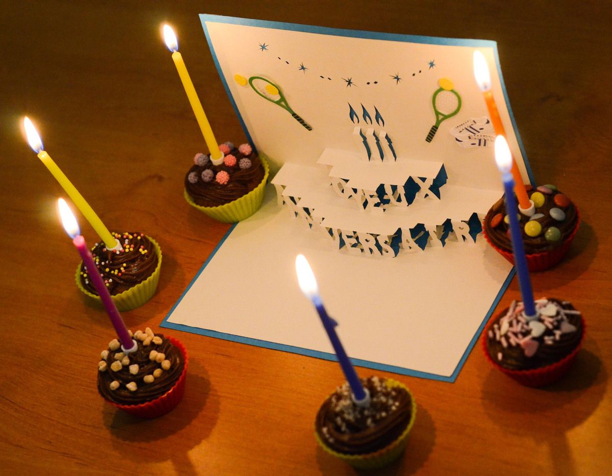 Carte Pop-up 3D Kirigami Gâteau d'anniversaire - Le Blog de Lilie