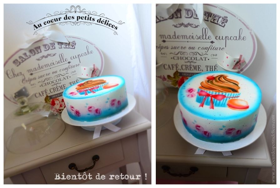 Gâteau décoré au airbrush