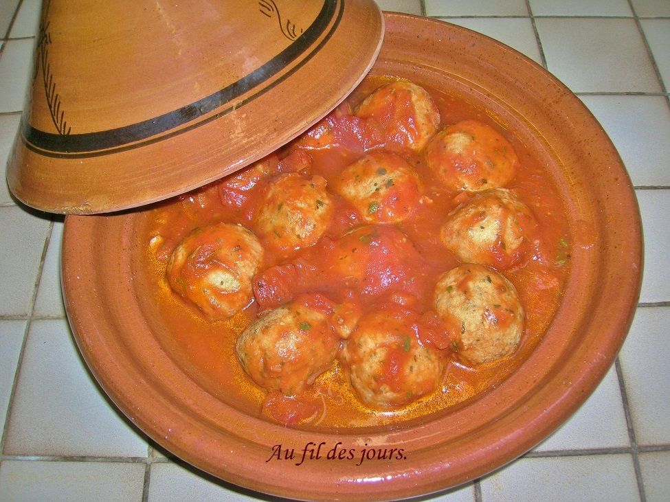 Tajine de boulettes de poisson. Au fil des jours dans ma cuisine