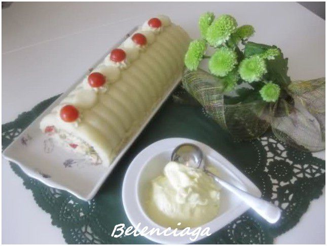 merluza gelatina.brazo ensaladilla,