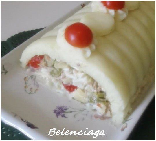 merluza gelatina.brazo ensaladilla,