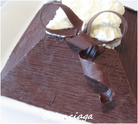 tarta piramide chocolate