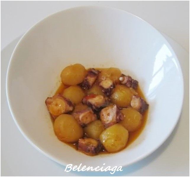pulpo con patatines