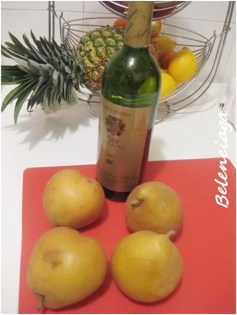 peras crocanti peras al vino