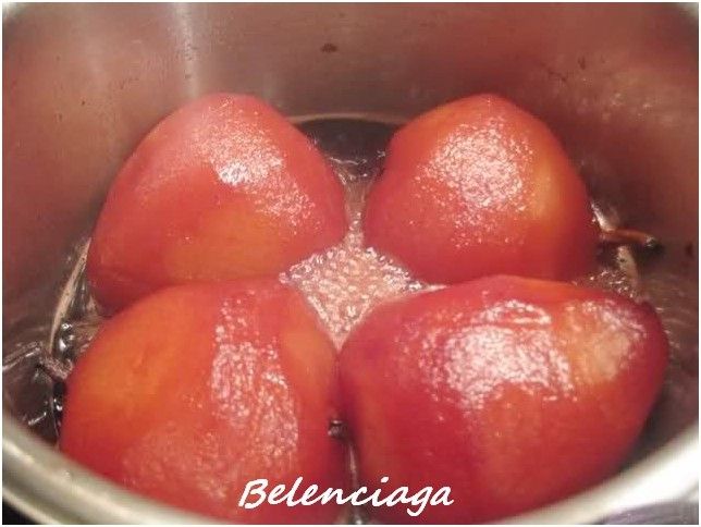 peras crocanti peras al vino