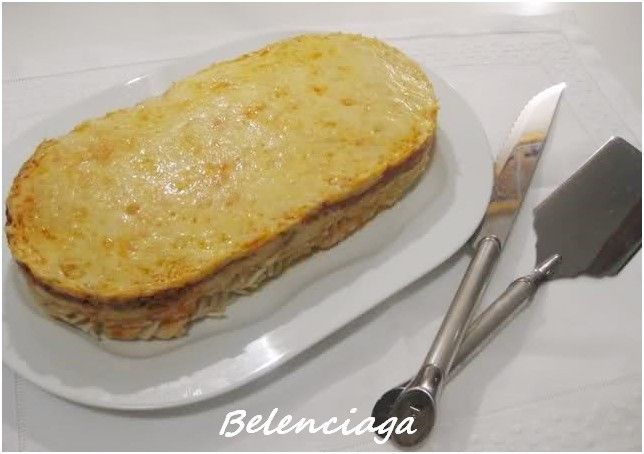 pastel pasta y boloñesa