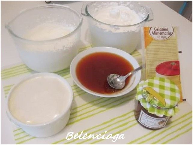 mousse requeson y gelatina