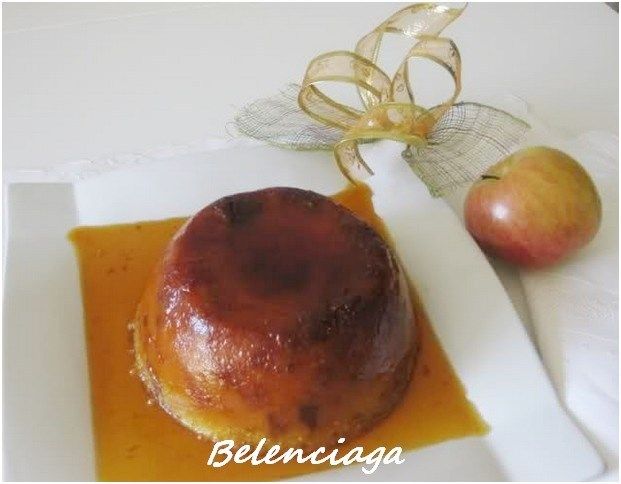 flan de manzana