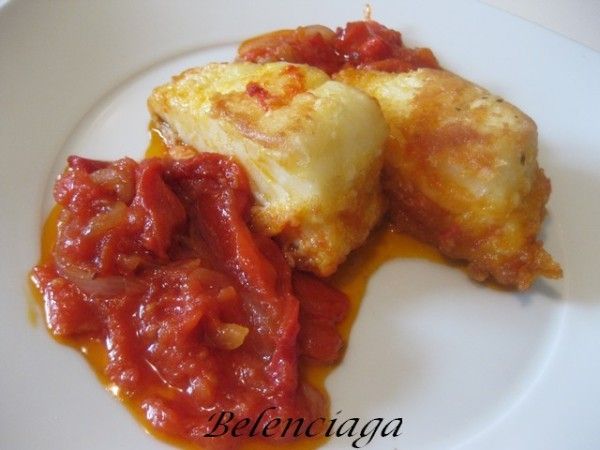 ensalada de bacalao al ajillo.
