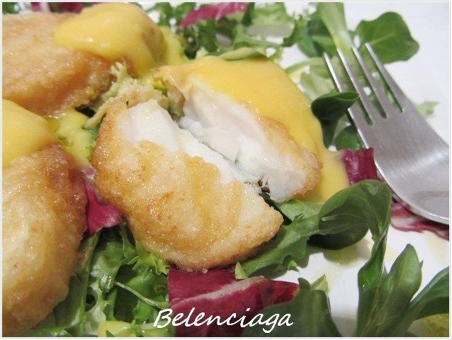 ensalada tibia bacalao