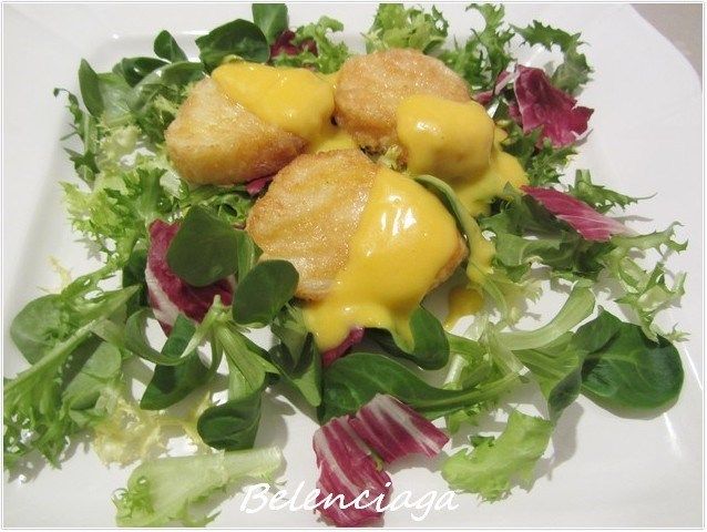 ensalada tibia bacalao