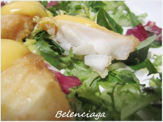ensalada tibia bacalao