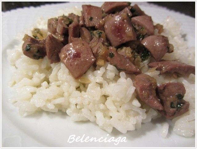 riñones arroz blanco