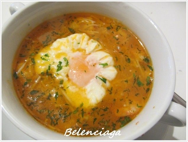 sopa pescado con huevo