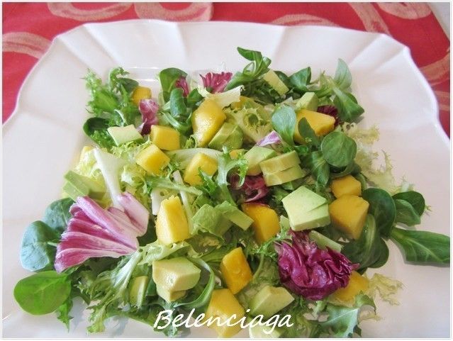 ensalada langostinos mango