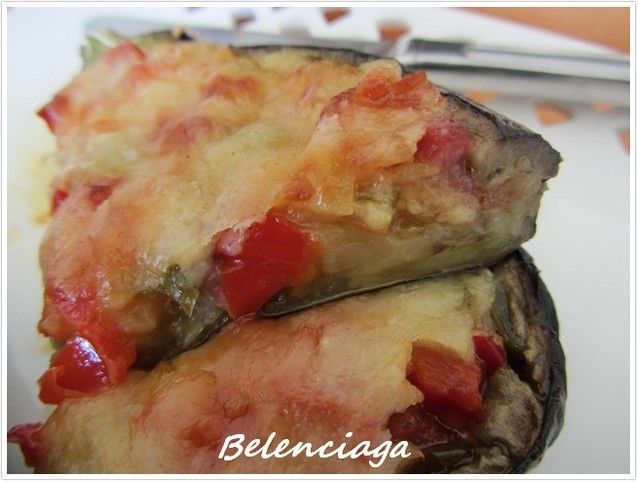 Berenjenas rellenas de pisto