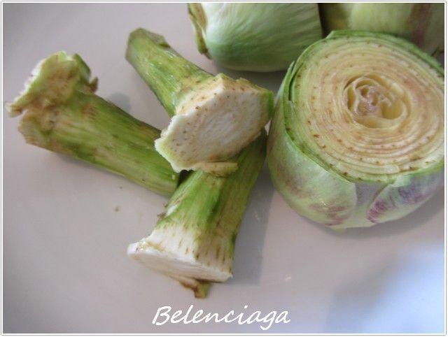 Alcachofas rellenas ternera guisadas