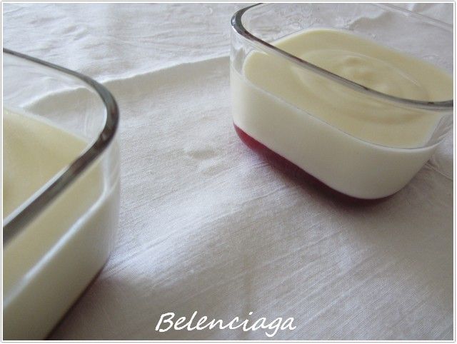 flan de queso y chocolate blanco