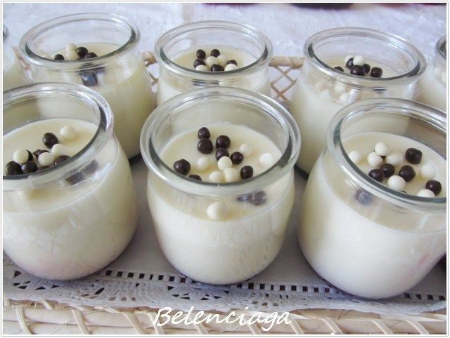 flan de queso y chocolate blanco