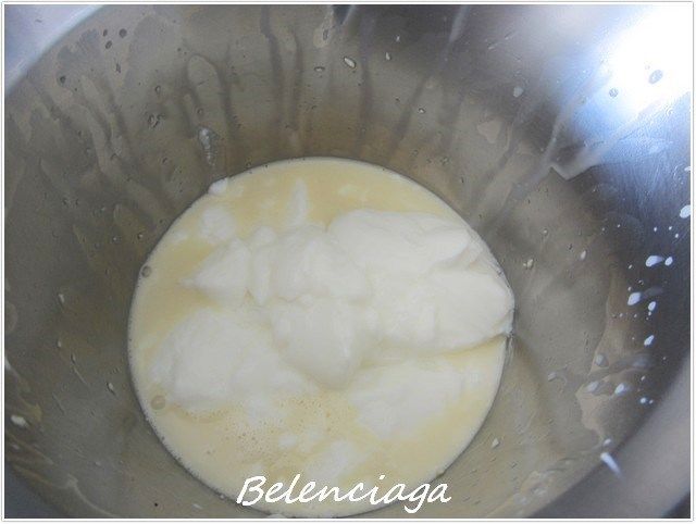 flan de queso y chocolate blanco