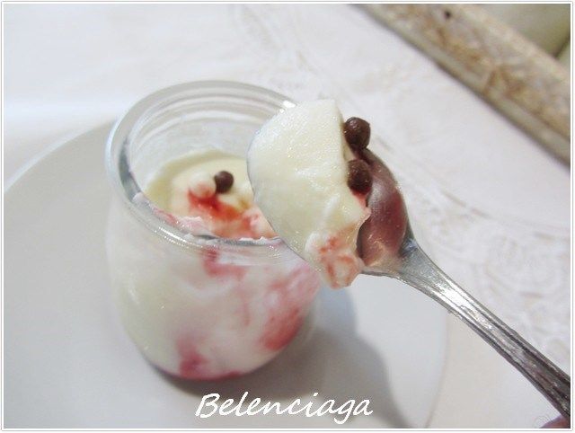 flan de queso y chocolate blanco