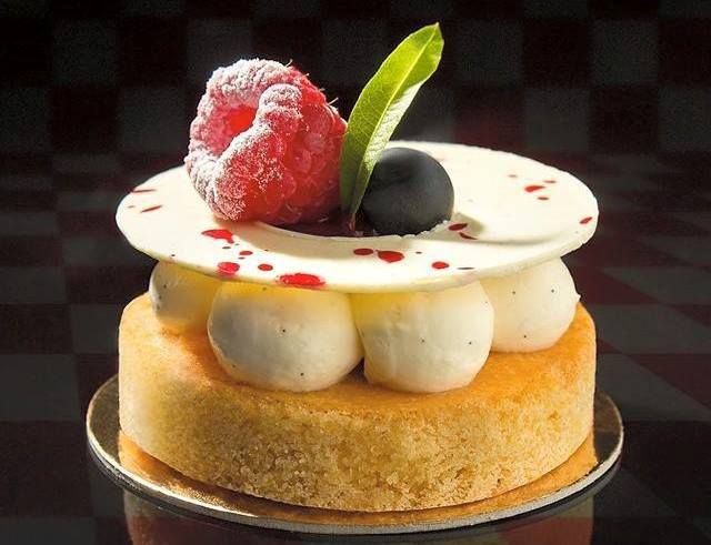 sable queso frambuesa pastel
