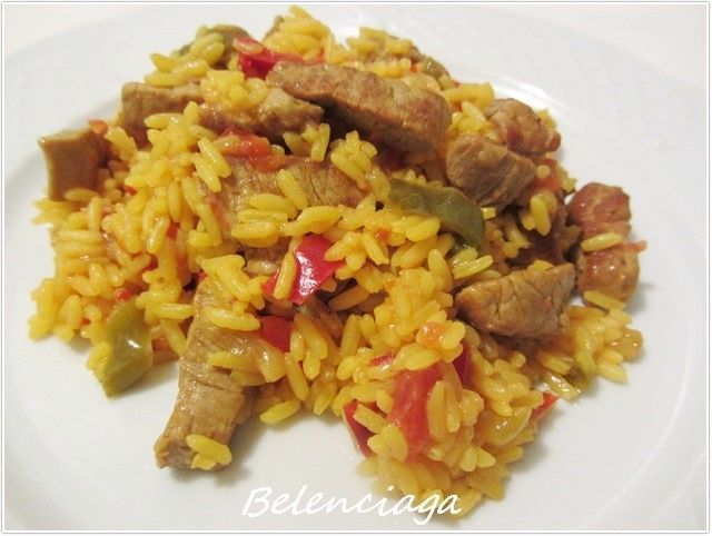 arroz con solomillo