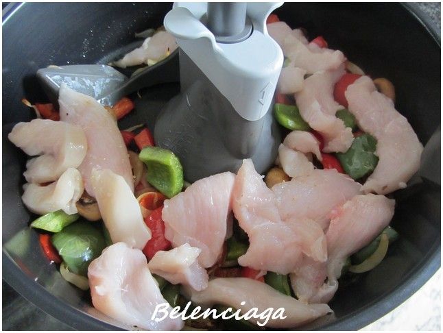 verdur. salteadas con pollo atfry