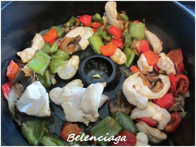 verdur. salteadas con pollo atfry