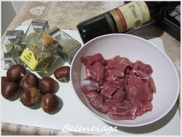 jabali con castañas
