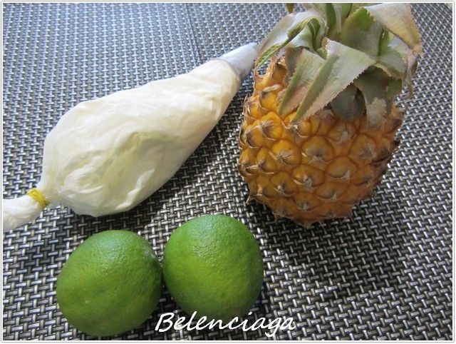 piña rellena crema queso