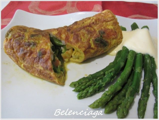 tortilla de esparrag y langost
