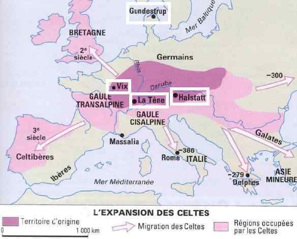 Des Celtes s'installent en Gaule dès le V ème siècle av J.-C.